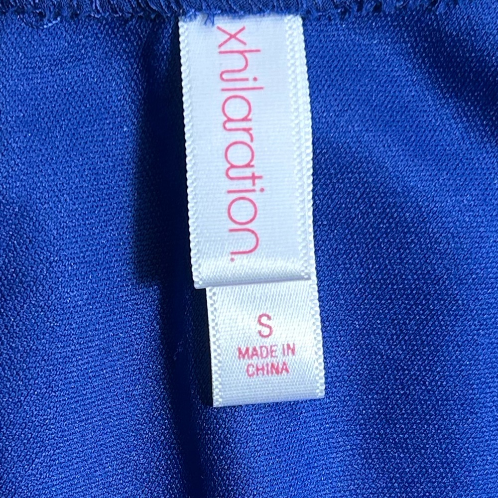 Xhilaration - Blue off the shoulder dotted Swiss dress - S - Picture 6 of 7
